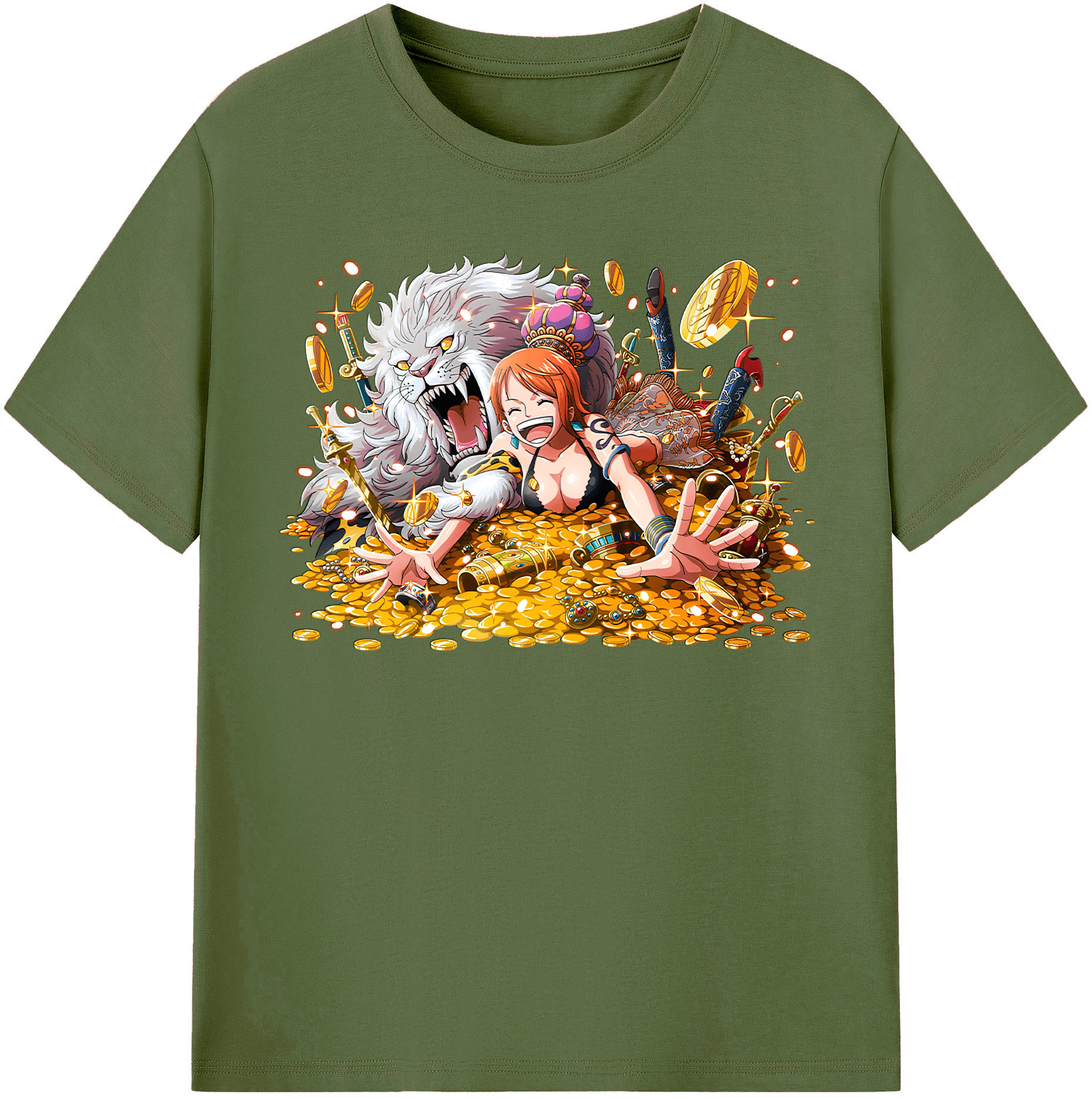 ワンピース ナミ ONE PIECE Nami 綿100％半袖Tシャツ（フロントプリント）